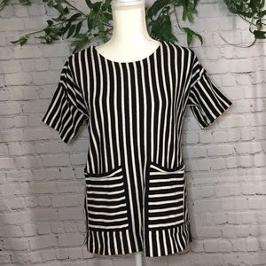 💕Madewell black and White Sweater (S)